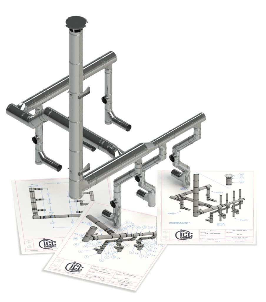 ICC Ultra Black Double Wall Stove Pipe (6 Inner Diameter)